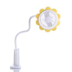 China Sunflower clip fan rechargeable battery operated clip mini on fan with clip factory