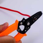 Safety Locker Small Wire Stripper 65Mn 111.3g Cable Jacket Stripping Tool