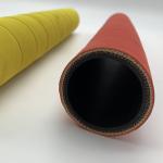 Red / Yellow Wrapped Surface Rubber Air Hose With 4 Layers Of Textile Braided