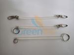 Transparent Clear Color Light Weight Coil Extention Key Chain w/Custom OEM