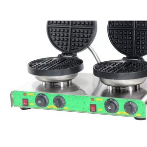 Table Top Auxiliary Kitchen Equipment Heart Shape Double Waffle Maker