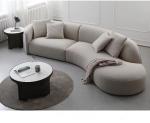 Luxury Curved Hotel Lobby Furniture Reception Moon Modular Sectional Sofa