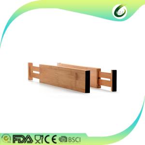 China Easy Installation Bamboo Storage Organizer Box Adjustable Wooden Drawer Dividers factory