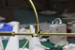 Burnished Brass Finish Table Lamp for Hotel and Home Crystal Style