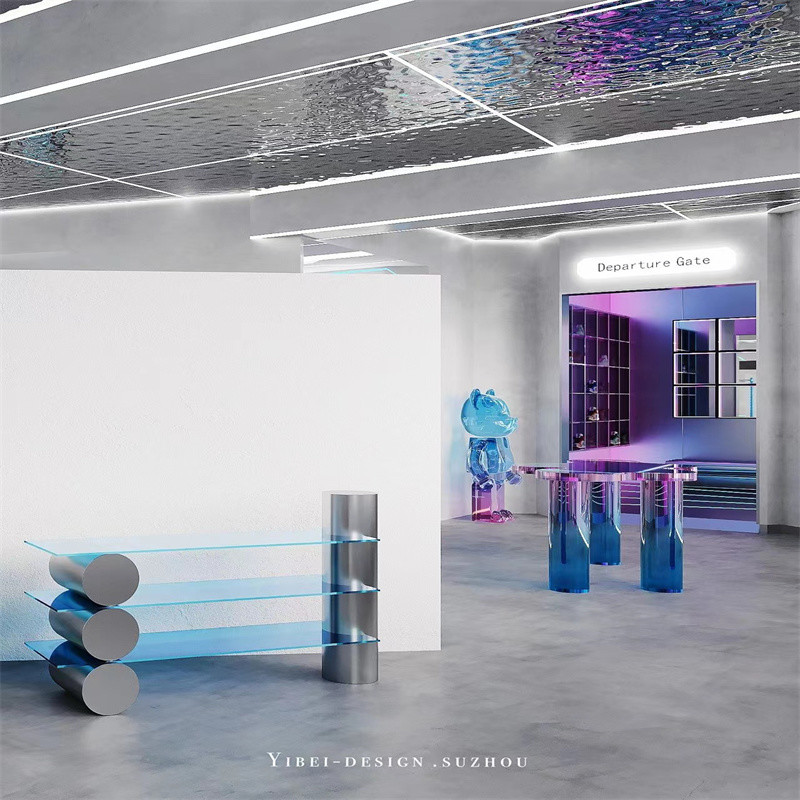 Designer’s Choice Silver Mirror Water Ripple Stainless Steel Sheet for Interior Decorator