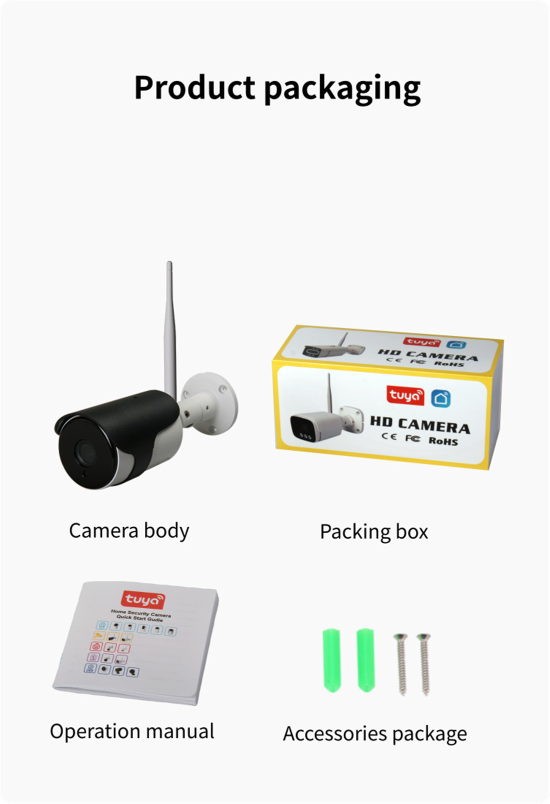 3MP New arrival security system outdoor Tuya App wifi Kit H.265