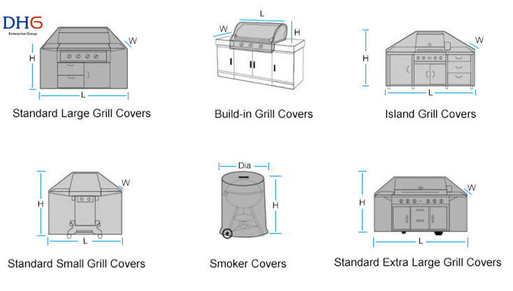 Propane Heavy Duty Grill Covers , Premium Gas Grill Covers Large Backyard Rectangular