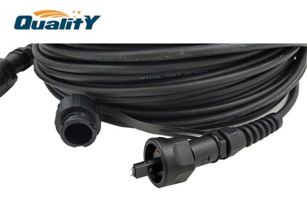 Armored Fiber Optic Cable / Male Female ODVA MPO APC Connector / 24 Core Fiber