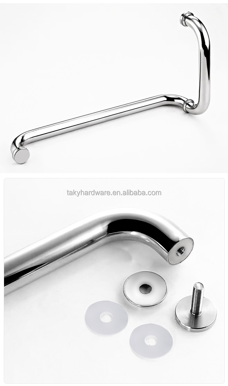 Customization Aluminium Stainless Steel Hardware Pull Handles Shower Screen Glass Door Handle