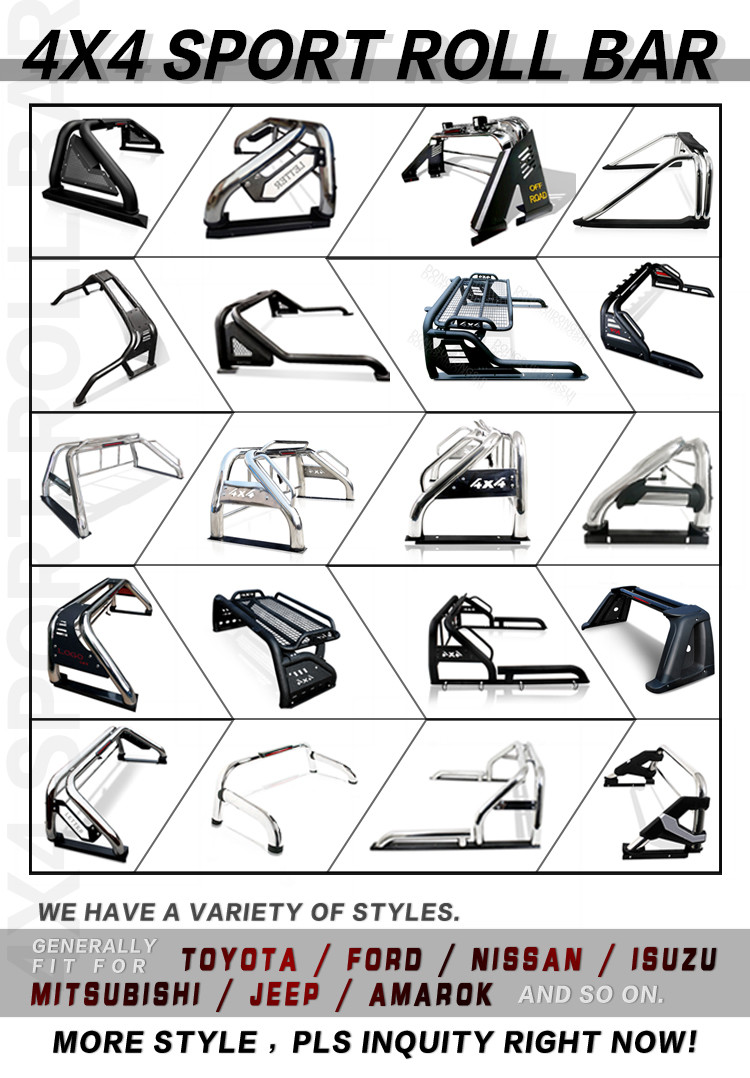 OEM Factory 4X4 Hot Sale Universal Truck Sports Roll Bar For Ford F150 Ram VW Amarok Car Accessories