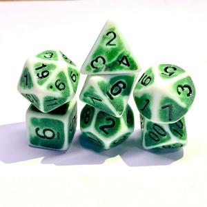 China Antique, old white background color resin dice desktop game set dnd dice factory