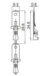Industrial Male Auto Wire Terminal Connectors / Auto Fuse Box Connectors DJ611-6