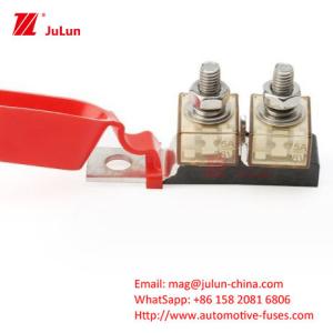 China 2-Position Terminal Fuse Holder Single Stud M8 Compact Rated Battery Fuse 60A-300A factory