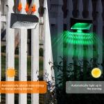 Outdoor Garden IP65 Solar Fence Light with Warm White RGB Light Color and Remote