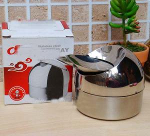 China Stainless Steel Cigarette Ashtray Lid Silver Windproof Penguin Shade factory