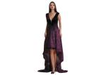 Dark Purple Sequined Sleeveless Formal Dresses , High Low Style Long Prom Dress