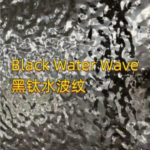 China 316L Stainless Steel 2000mm Mirror Decoration Water Wave Plaka Water Ripple Sheet Black Surface factory