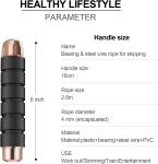 Skipping Rope with Ball Bearings Rapid Speed Jump Rope Cable and 6”Memory Foam