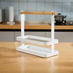 Kitchen Organiser Kitchen Portable Steel Tabletop Spice Rack Wire Baskets With