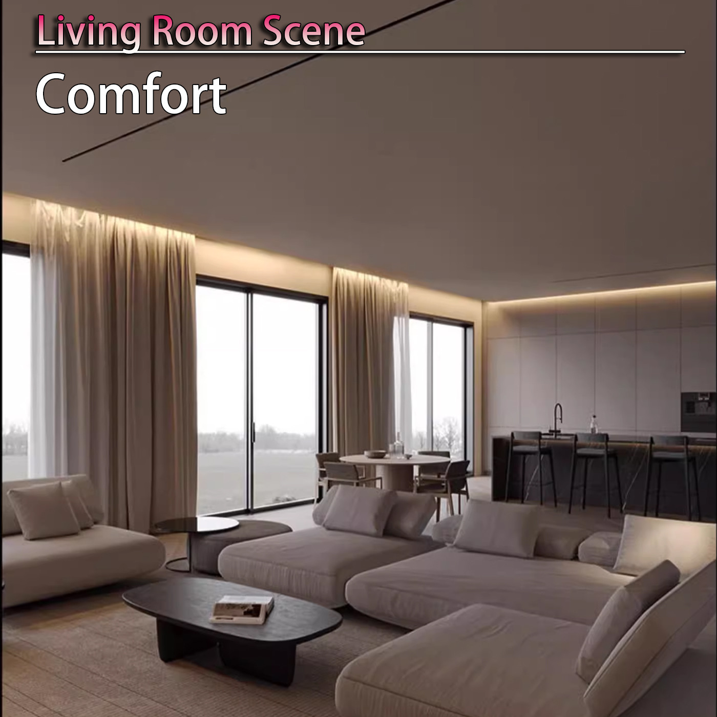 Living Room Angle Aluminum Profile Linear Light Trough with Black LED and Gypsum Ceiling