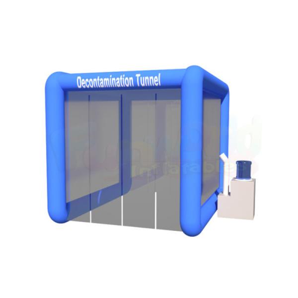 China Blue Color Inflatable Party Tent Decontamination Tunnel Digitial Printing factory