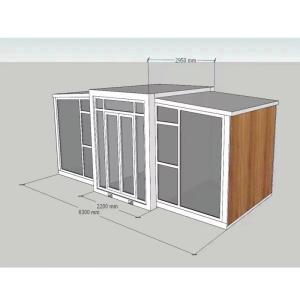China 20 40ft Prefab Houses Four Bedrooms One Bathroom Luxury Expandable Container Homes factory