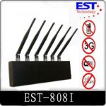 EST-808I Cell Phone WIFI GPS Signal Jammer / Blocker With 6 Antenna