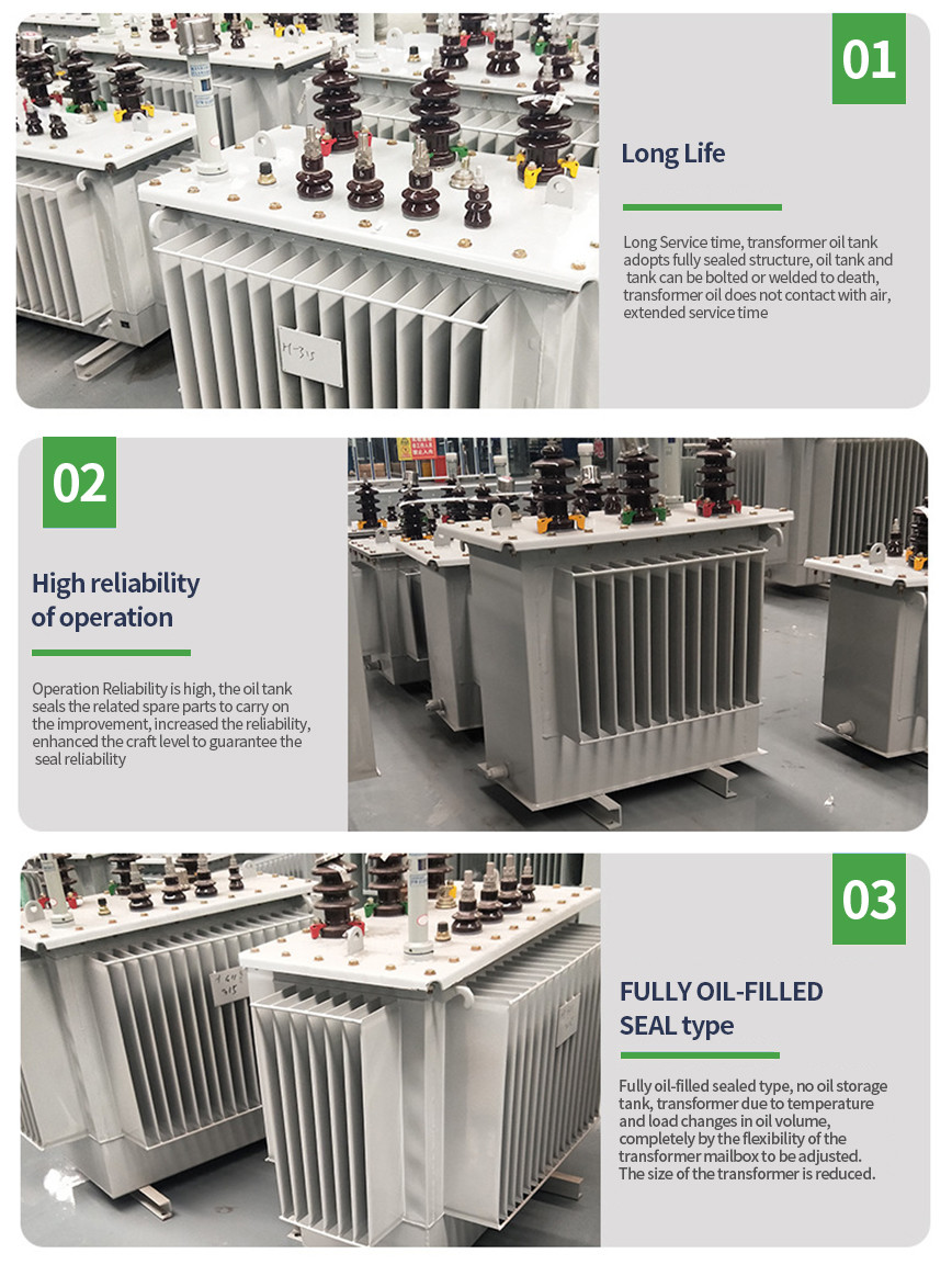 Electronic Oil Immersed Transformer 10KV to 0.4kv Three Phase Power Transformer