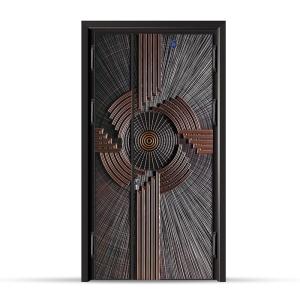 China solid wood carving front armored door for villa European style factory