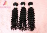 Black Human Virgin Hair Bundles Sew In Weft High Density Full End Curly Hair