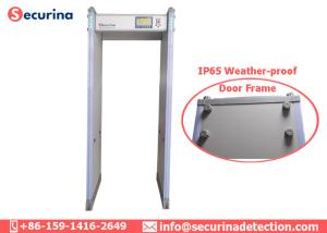China Commercial Metal Walk Through Gate , Door Frame Metal Detector 760mm Tunnel Size factory