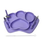 Silicone Baby Bpa Free Suction Bowl Set Tableware Customized With Straw