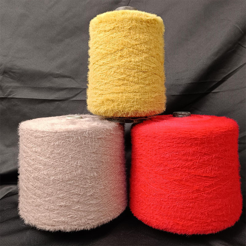 0.9cm 1.3cm Nylon Feather Yarn Wool-like Fancy Yarn