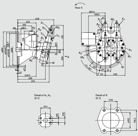 Rexroth A8VO140 A8VO Series Excavator Hydraulic Pump A8VO50 A8VO80 A8VO107