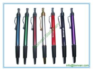 China metallic barrel click advertising gift ball pen factory