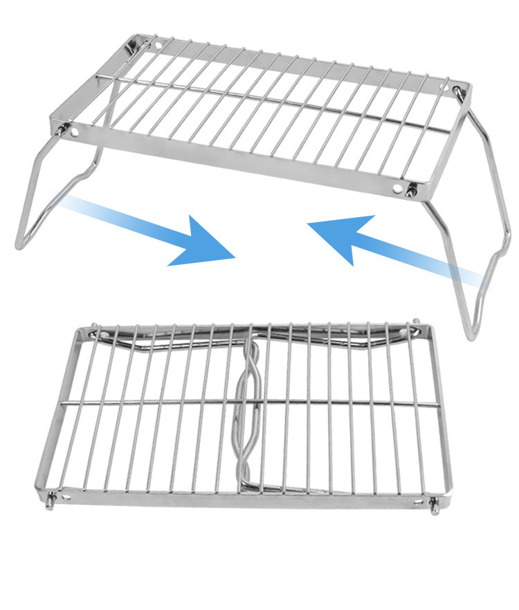 Foldable Food Grade Stainless Steel BBQ Grill Rack