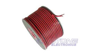 China 100M Roll 2×0.50mm2 Audio Speaker Cable Stranded OFC Conductor Red Black PVC factory