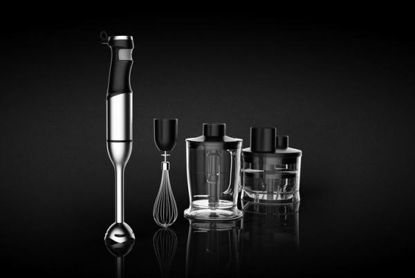 HB111 Stainless Steel Stick Blender With Chooper and Processing Bowl