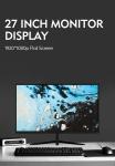 Led Monitor Flat Screen Desktop PC 27 Inch 60hz Wide 1920X1080p