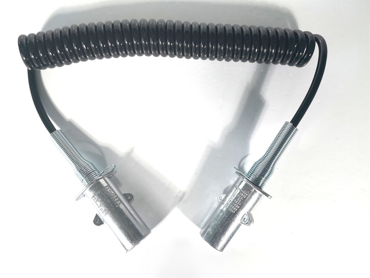 7 Pin S Type Truck Trailer Wiring European Type With Metal Plug And Cable Holder