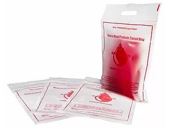 Die Cut Handle Blood Transit Biodegradable Shopping Bag blood transport bag,