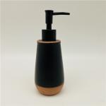 Water Drop Ceramic Bathroom Accessories Black Hand Soap Dispenser With Beige