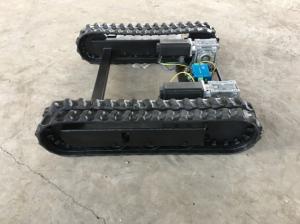 China Adjustable Size Rubber Track Undercarriage Chassis For Small Machine Black Color factory