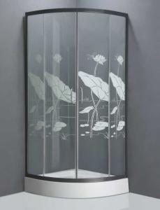 China Lotus leaf design toughened glass shower enclosure newest shower cabins factory