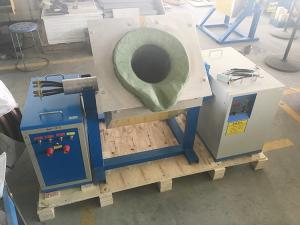 China Induction Heating System 110kw Steel Melting Frunace Manual Tilting factory