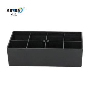 China KR-P0265 55mmH Plastic Cabinet Feet Home Use , Rectangle Plastic Furniture Legs No Noisy factory