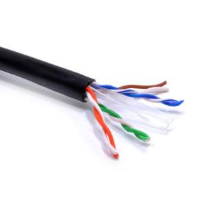 China 1000ft (305m) Cat6 Cable Unshielded (UTP) Solid Copper CMR Black Bulk Ethernet Cable factory