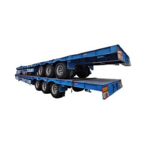 China Customizable Tri-Axle Low Bed Semi Trailer for Heavy Equipment Transport in Philippines factory