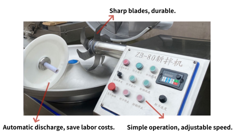 2.55KW Total Power Meat Chopper for Vegetables and Meat in Industrial Settings