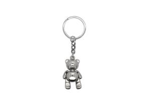 China Bear Shape Cute Metal Keychain Customized Color Engraving Keychains factory